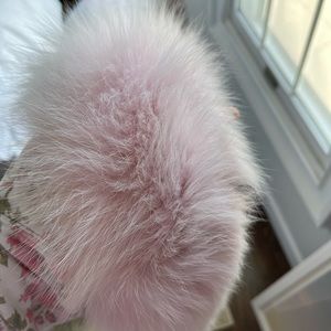 Pink fur collar